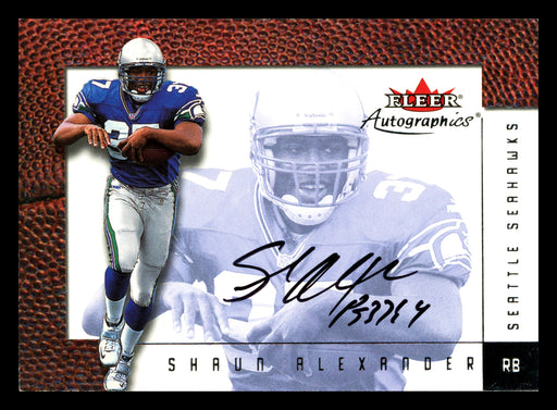 Shaun Alexander Autographed 2001 Fleer Authority Autographics Card Seattle Seahawks