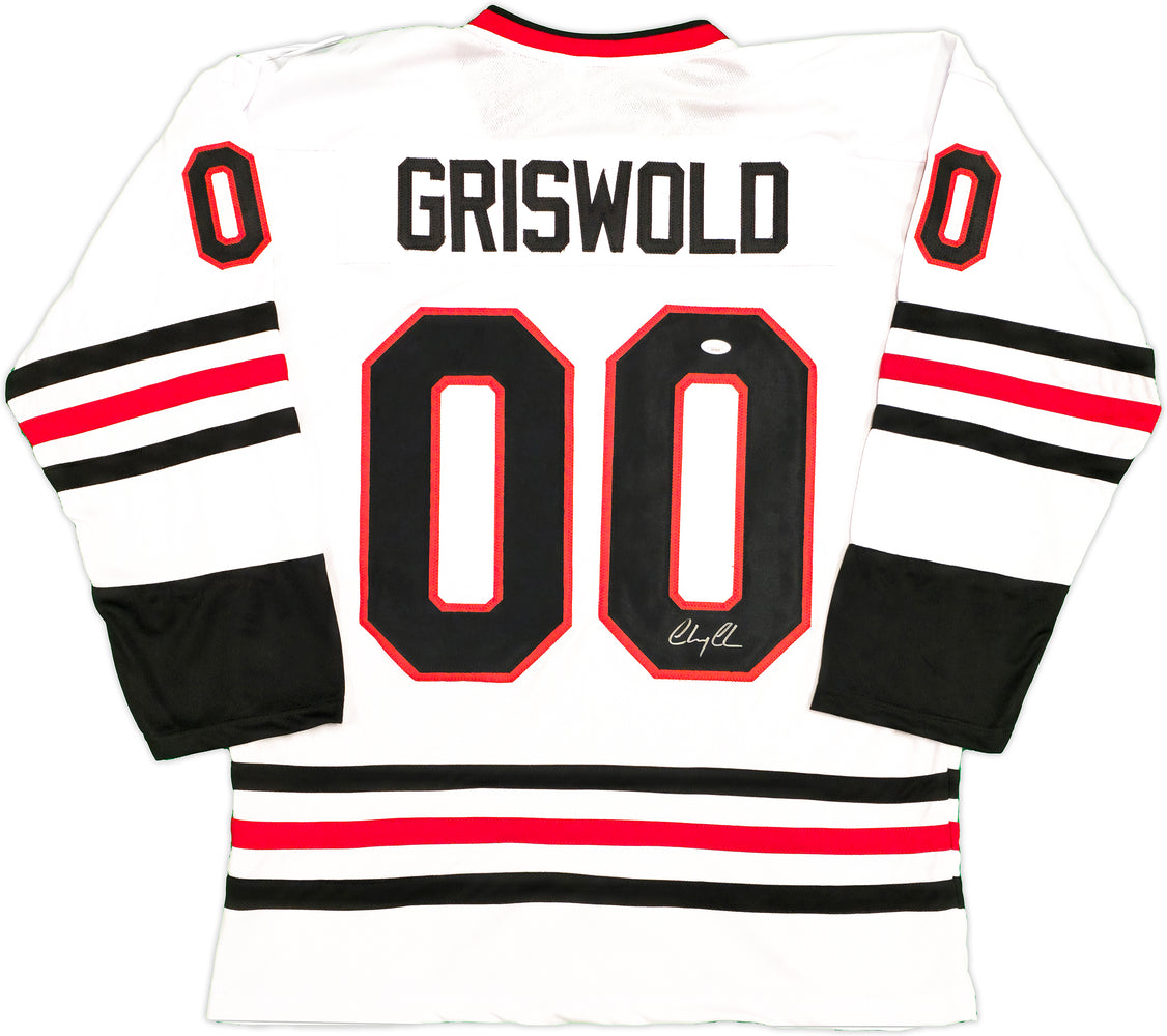 Christmas Vacation Chevy Chase Autographed White Jersey JSA