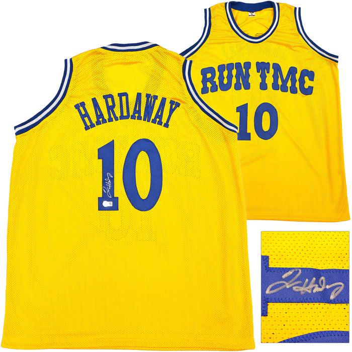 Golden State Warriors Tim Hardaway Autographed Yellow Jersey Beckett BAS Witness