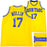 Golden State Warriors Chris Mullin Autographed Yellow Jersey "HOF 2011" Beckett BAS Witness