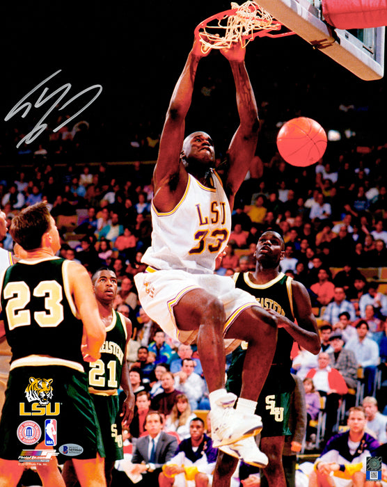 Shaquille O'Neal Autographed 16x20 Photo LSU Tigers Beckett BAS Witness