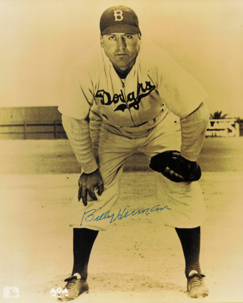 Billy Herman Autographed 8x10 Photo Brooklyn Dodgers