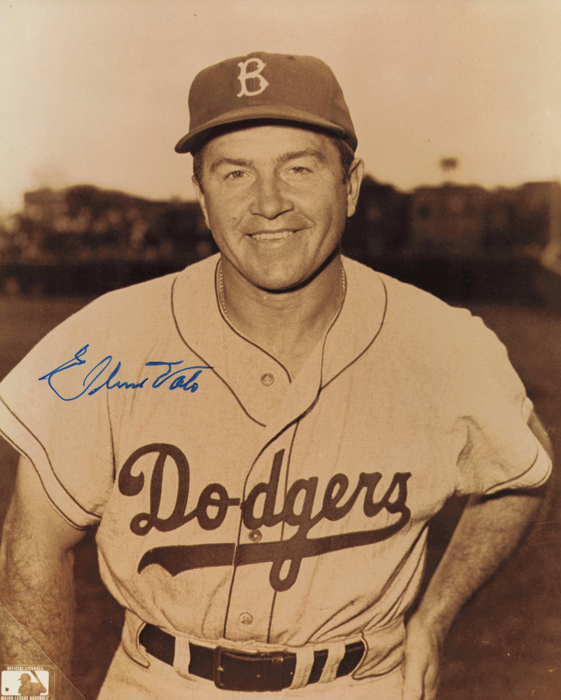 Elmer Valo Autographed 8x10 Photo Brooklyn Dodgers
