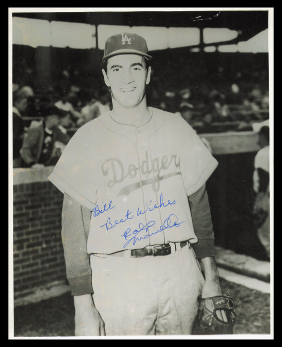 Ralph Mauriello Autographed 8x10 Photo Los Angeles Dodgers "Bill Best Wishes"