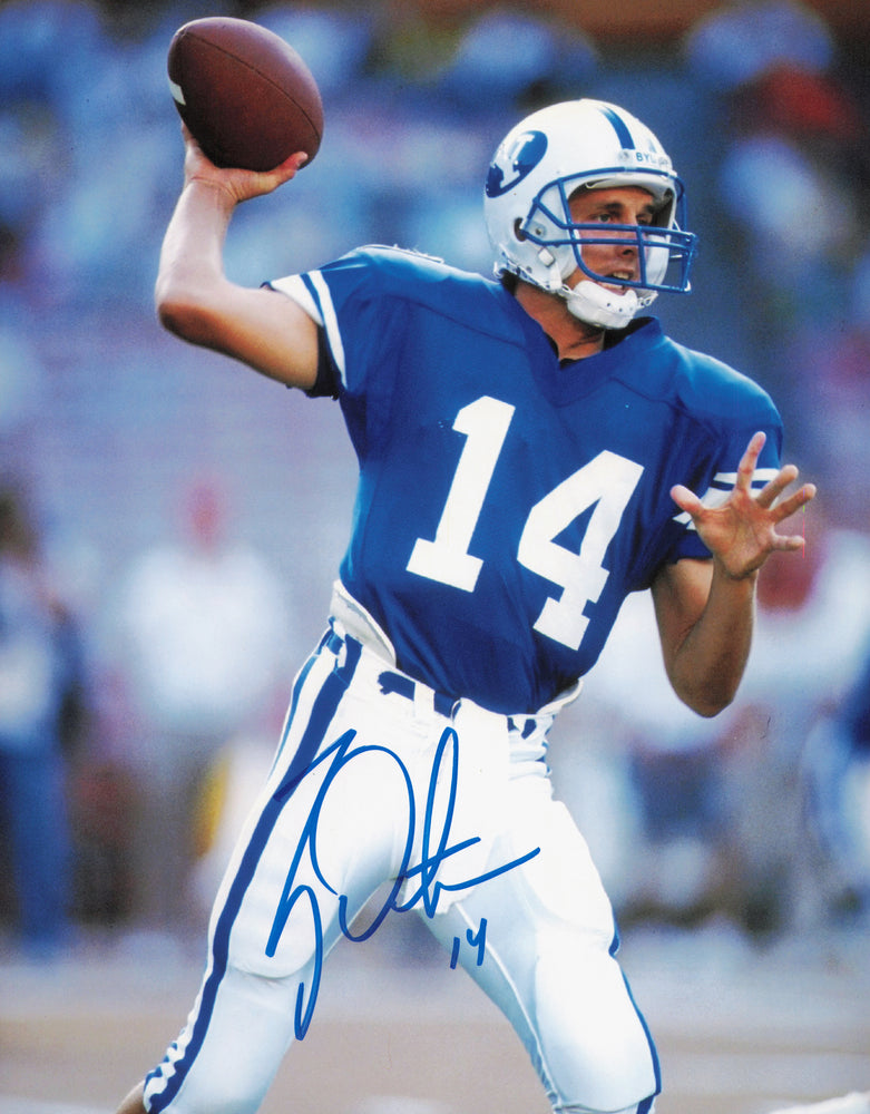 Ty Detmer Autographed 8x10 Photo BYU