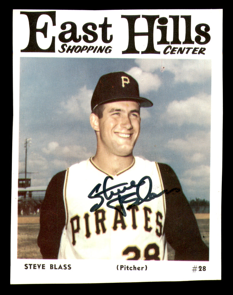 Steve Blass Autographed 1966 East Hills Card #28 Pittsburgh Pirates
