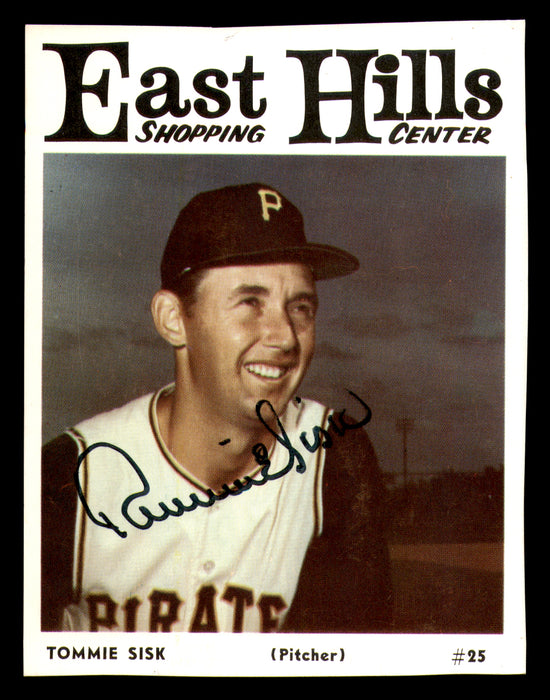 Tommie Sisk Autographed 1966 East Hills Card #25 Pittsburgh Pirates
