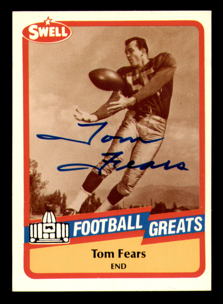 Tom Fears Autographed 1989 Swell Card #50 Los Angeles Rams JSA #DD60075