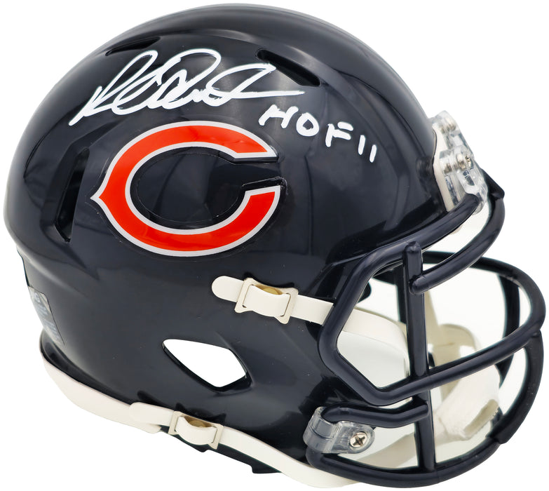 Richard Dent Autographed Chicago Bears Blue Speed Mini Helmet "HOF 11" Beckett BAS Witness