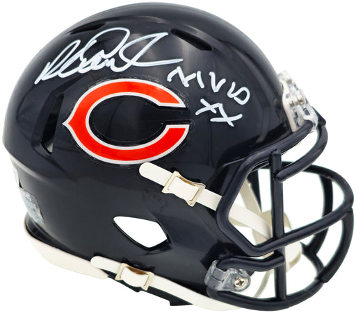 Richard Dent Autographed Chicago Bears Blue Speed Mini Helmet "MVP XX" Beckett BAS Witness