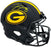 Josh Jacobs Autographed Green Bay Packers Eclipse Black Full Size Speed Replica Helmet Beckett BAS Witness
