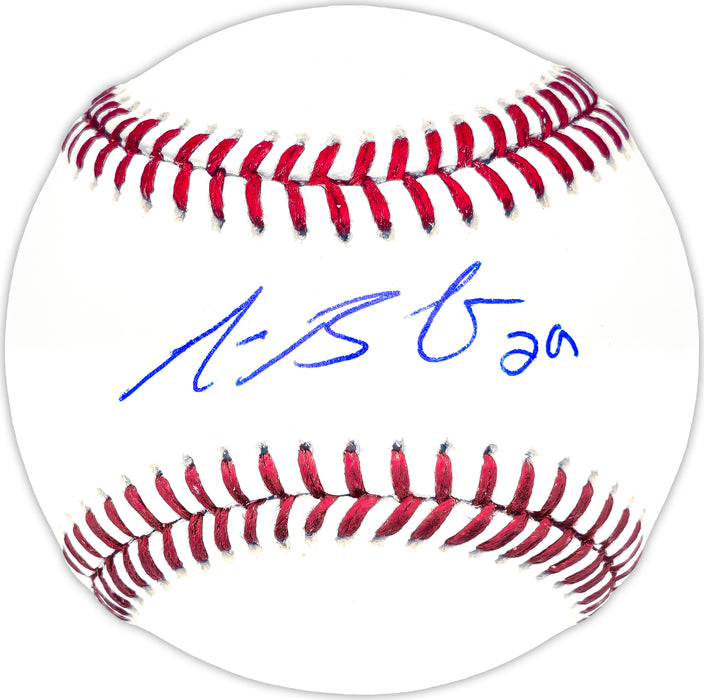 Michael Busch Autographed Official MLB Baseball Chicago Cubs Beckett BAS Witness