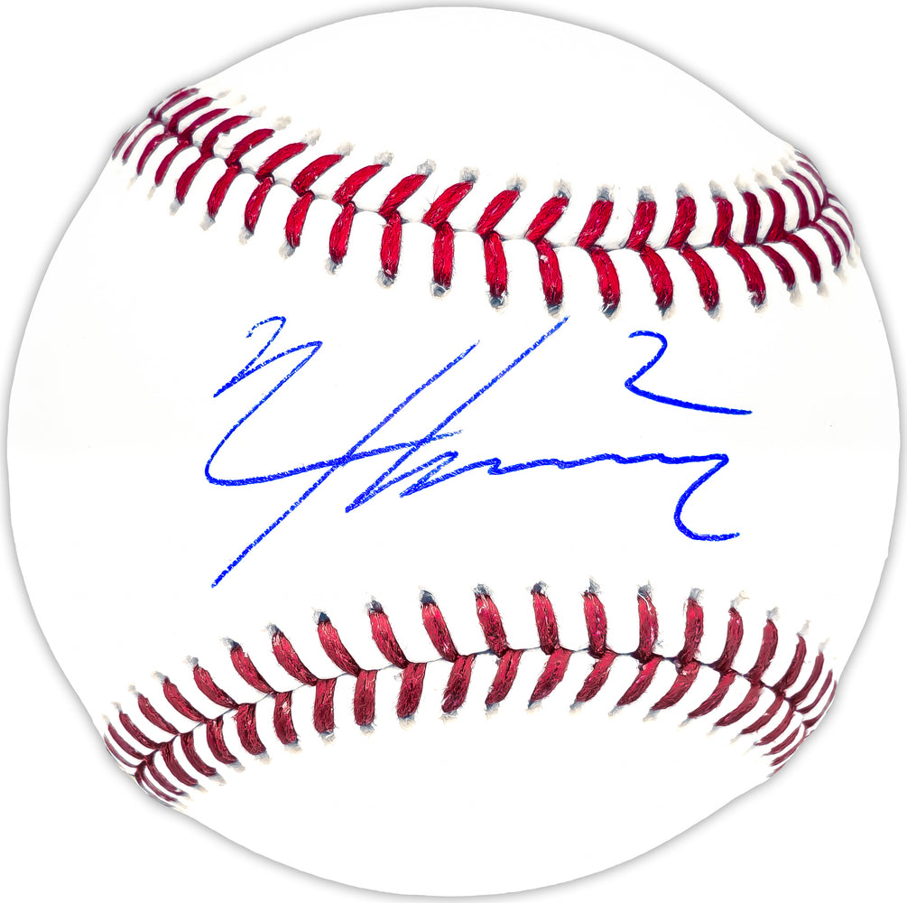 Nico Hoerner Autographed Official MLB Baseball Chicago Cubs Beckett BAS Witness