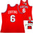 Philadelphia 76ers Julius "Dr. J" Erving Autographed Red Mitchell & Ness Hardwood Classics HWC Swingman 1982-83 Jersey Size XL "83 Champs" Beckett BAS Witness