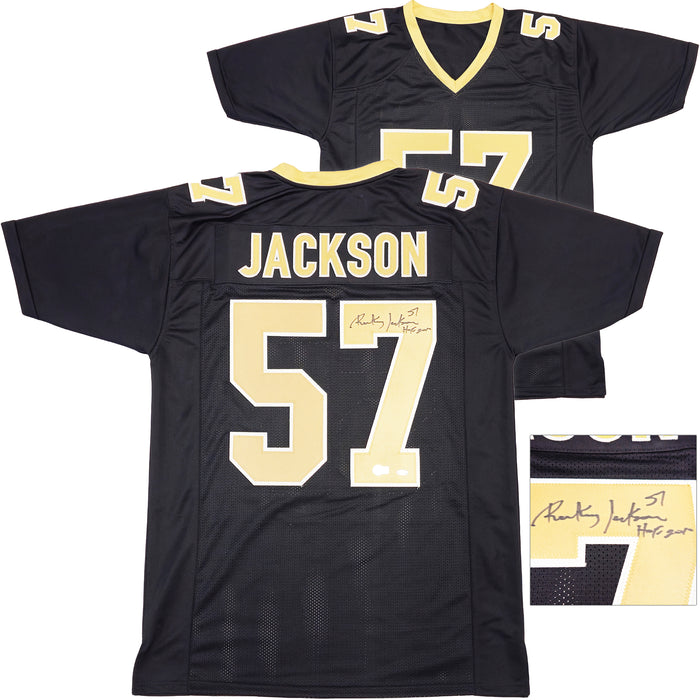 New Orleans Saints Rickey Jackson Autographed Black Jersey "HOF 2010" Beckett BAS QR
