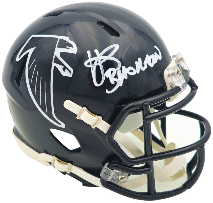 Andre Rison Autographed Atlanta Falcons Black 90-02 Throwback Speed Mini Helmet "Bad Moon" JSA