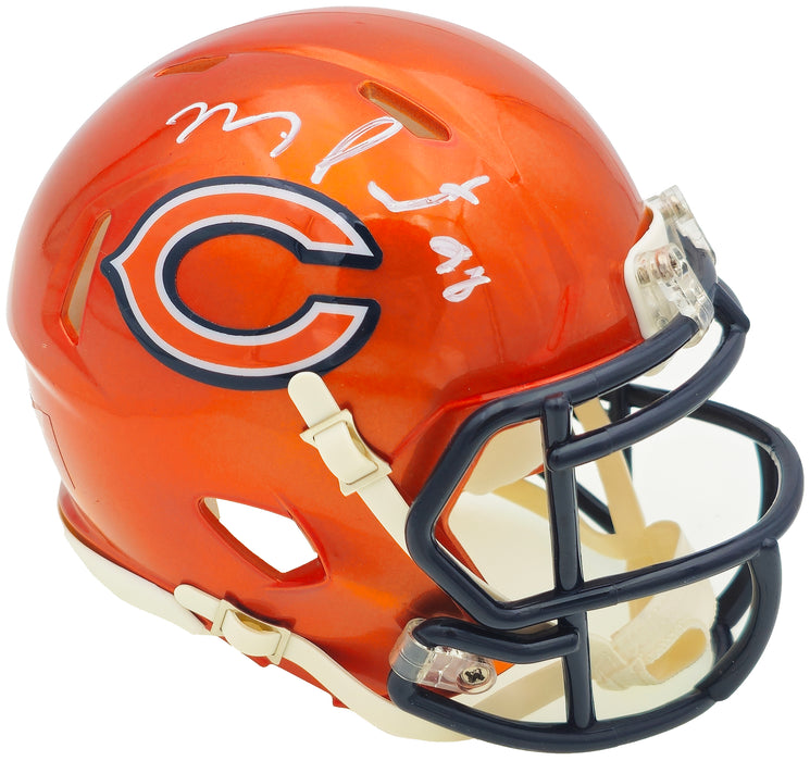 Montez Sweat Autographed Chicago Bears Flash Orange Speed Mini Helmet JSA