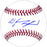 Wyatt Langford Autographed Official MLB Baseball Texas Rangers Fanatics and MLB Holo