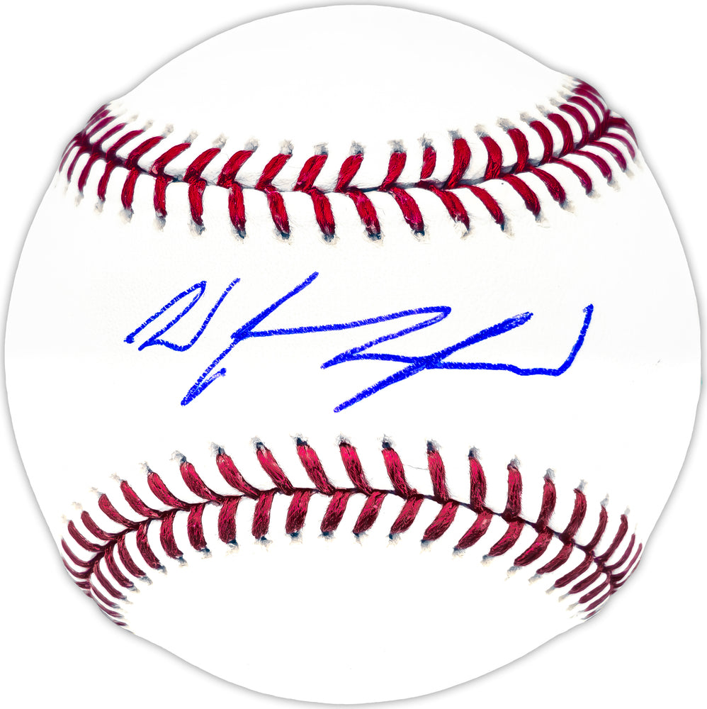 Wyatt Langford Autographed Official MLB Baseball Texas Rangers Fanatics and MLB Holo