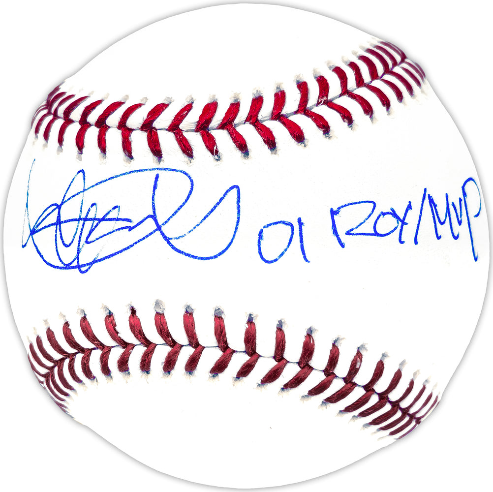 Ichiro Suzuki Autographed Official MLB Baseball Seattle Mariners "01 ROY/MVP" IS Holo & Beckett BAS Witness