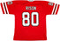 Atlanta Falcons Andre Rison Autographed Red Jersey "Bad Moon" JSA