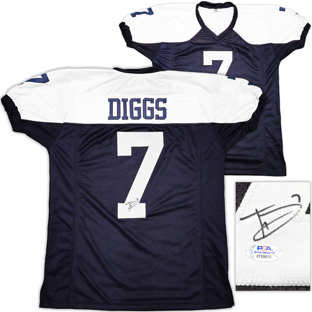 Dallas Cowboys Trevon Diggs Autographed Blue & White Jersey PSA/DNA