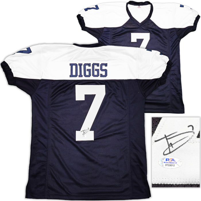 Dallas Cowboys Trevon Diggs Autographed Blue & White Jersey PSA/DNA