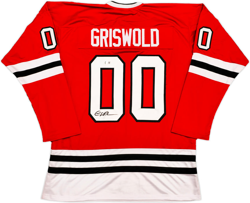 Christmas Vacation Chevy Chase Autographed Red Jersey Griswold Beckett BAS QR