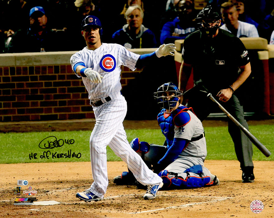 Willson Contreras Autographed 16x20 Photo Chicago Cubs "HR Off Kershaw" MLB Holo