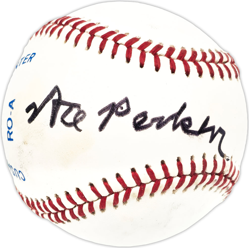 Clarence Ace Parker Autographed Official AL Baseball Philadelphia A's Beckett BAS QR #BN13302
