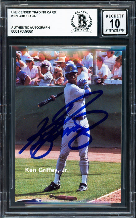 Ken Griffey Jr. Autographed 1989 Broder Cactus League All Stars Rookie Card #18 Seattle Mariners Auto Grade Gem Mint 10 Beckett BAS