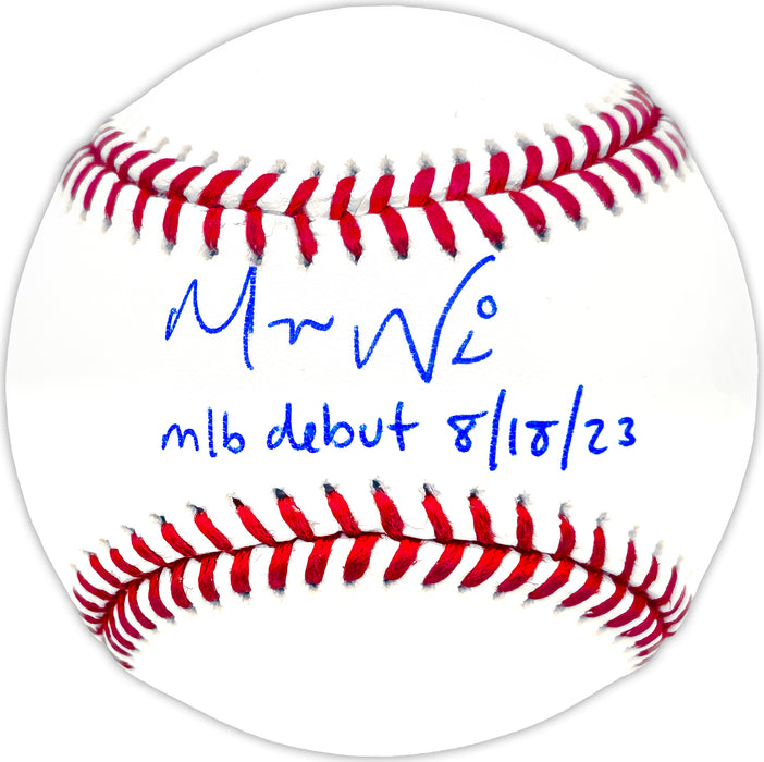 Masyn Winn Autographed Official MLB Baseball St. Louis Cardinals "MLB Debut 8/18/23" Beckett BAS Witness