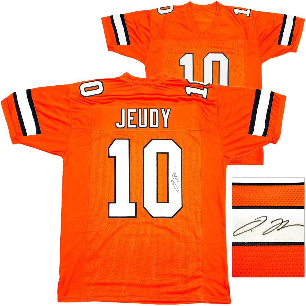 Denver Broncos Jerry Jeudy Autographed Orange Jersey JSA