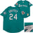 Seattle Mariners Ken Griffey Jr. Autographed Teal Authentic Mitchell & Ness 1995 Cooperstown Collection 75th Negro League Commemorative Year Jersey Size 52 Beckett BAS Witness