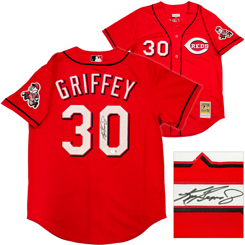 Cincinnati Reds Authentic Collection Cincinnati Reds Ken Griffey Jr. Autographed Red Authentic Mitchell & N ...