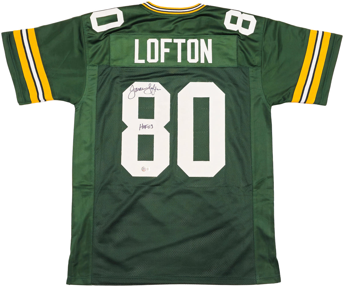 Green Bay Packers James Lofton Autographed Green Jersey "HOF 03" Beckett BAS Witness