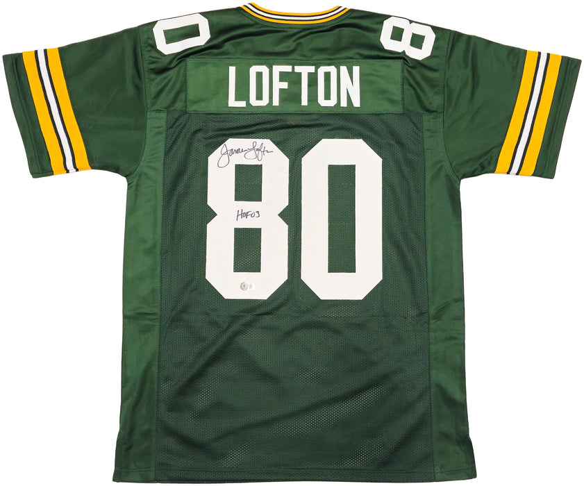 Green Bay Packers James Lofton Autographed Green Jersey "HOF 03" Beckett BAS Witness
