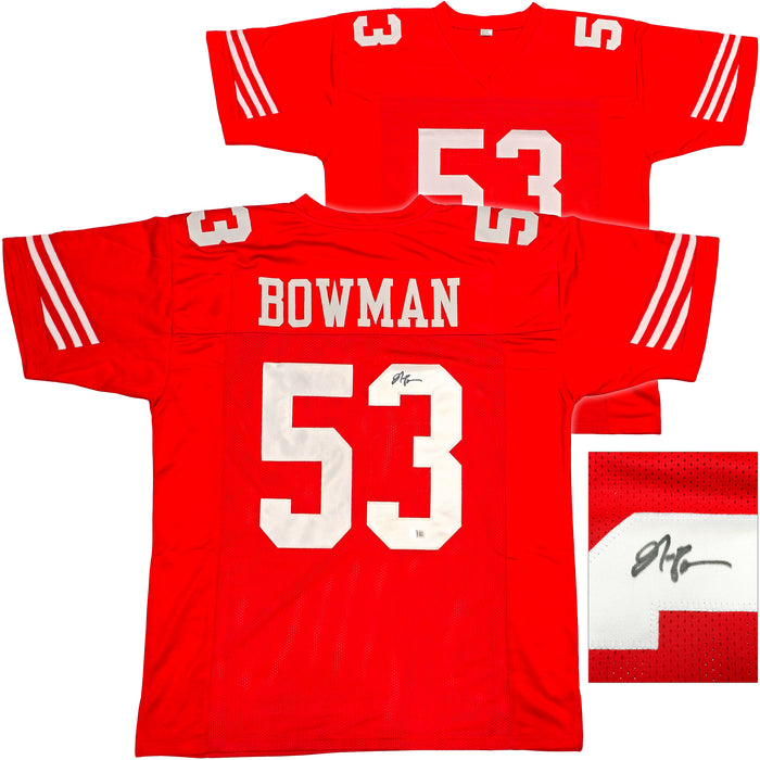 San Francisco 49ers NaVorro Bowman Autographed Red Jersey Beckett BAS QR