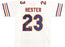 Chicago Bears Devin Hester Autographed White Jersey Light Autos "PR/KR Goat" JSA