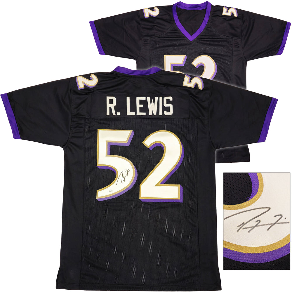 Baltimore Ravens Ray Lewis Autographed Black Jersey JSA