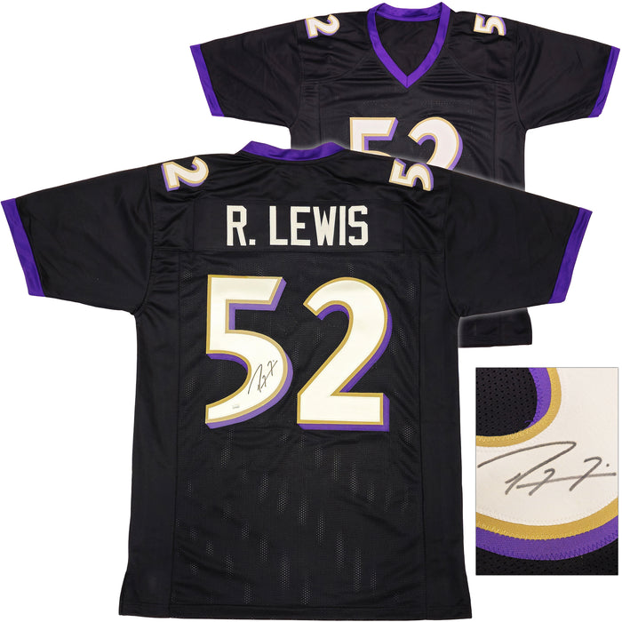 Baltimore Ravens Ray Lewis Autographed Black Jersey JSA