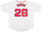 Boston Red Sox Wade Boggs Autographed White Jersey Beckett BAS Witness