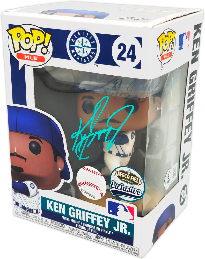 Ken Griffey Jr. Autographed Funko Pop Vinyl Figurine #24 Safeco Field Exclusive Seattle Mariners Beckett BAS Witness