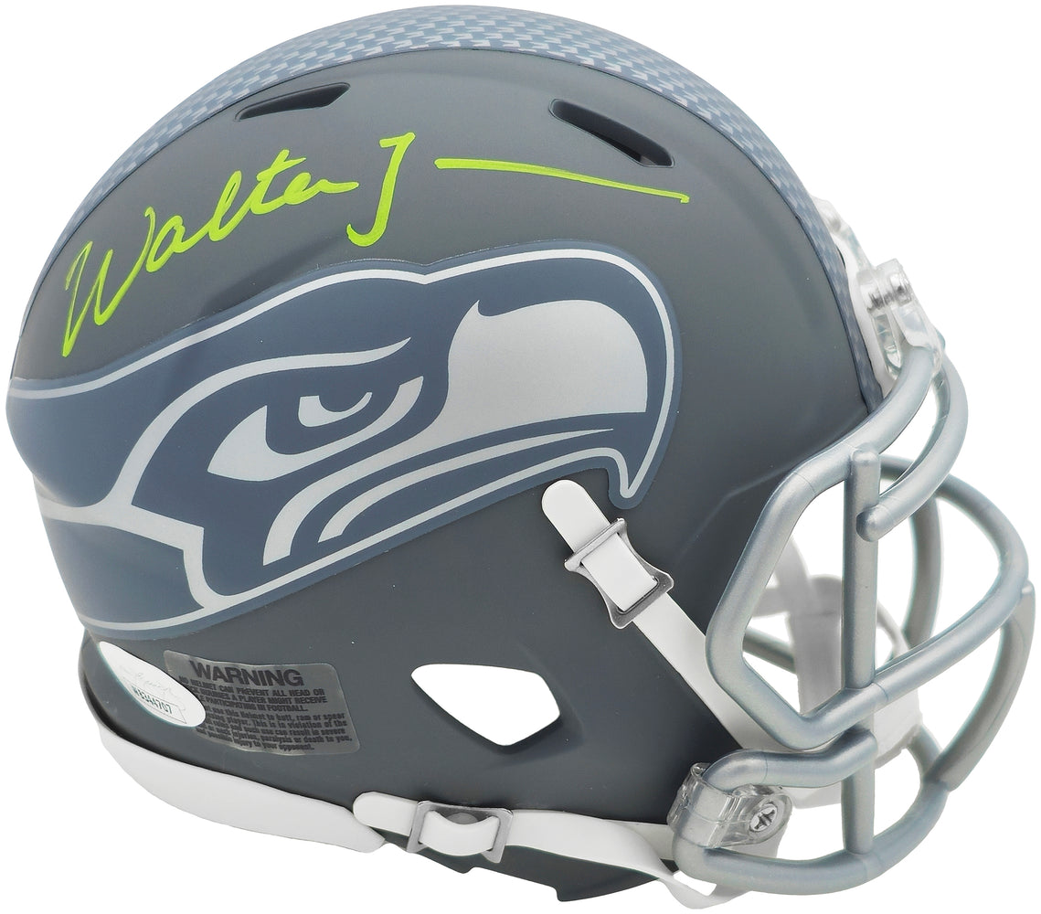 Walter Jones Autographed Seattle Seahawks Slate Gray Speed Mini Helmet JSA
