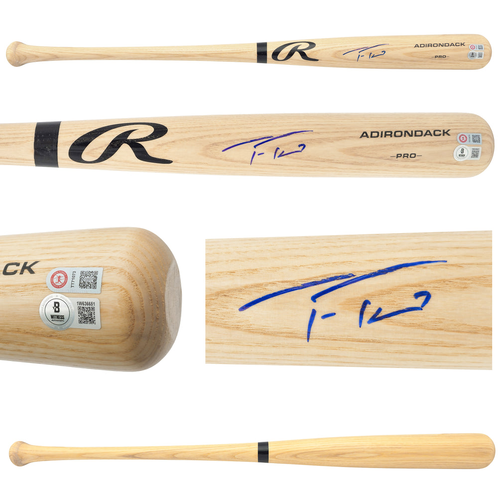 Trea Turner Autographed Blonde Rawlings Adirondack Baseball Bat Philadelphia Phillies Beckett BAS Witness