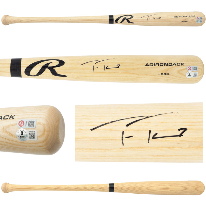 Trea Turner Autographed Blonde Rawlings Adirondack Baseball Bat Philadelphia Phillies Beckett BAS Witness