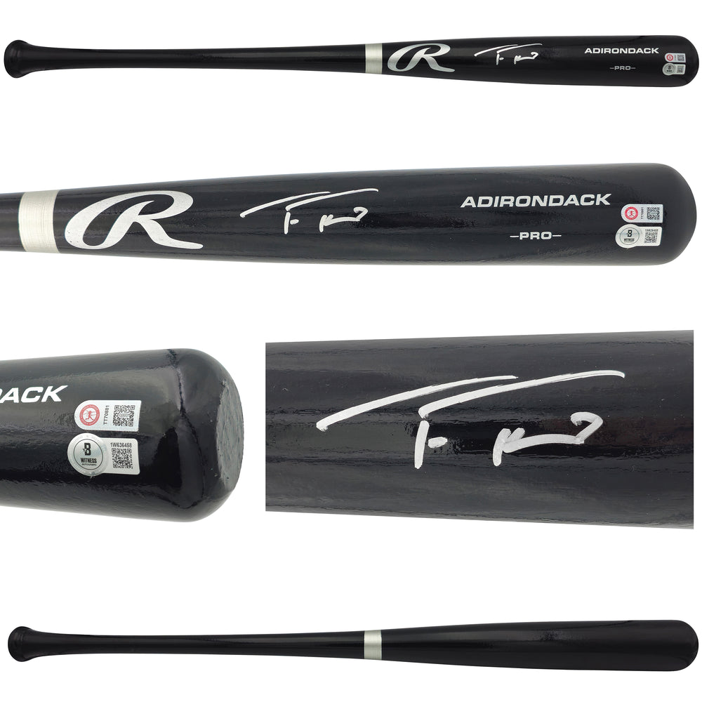Trea Turner Autographed Black Rawlings Adirondack Baseball Bat Philadelphia Phillies Beckett BAS Witness