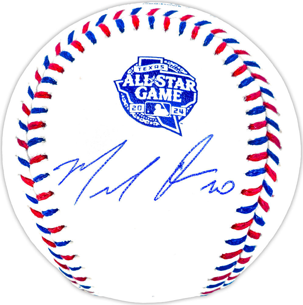 Marcell Ozuna Autographed Official 2024 All Star Game Logo MLB Game Baseball Atlanta Braves Beckett BAS Witness