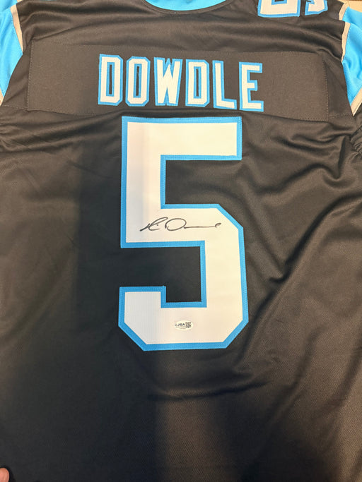 Rico Dowdle Signed Carolina Black Game Style Football Jersey (JSA)