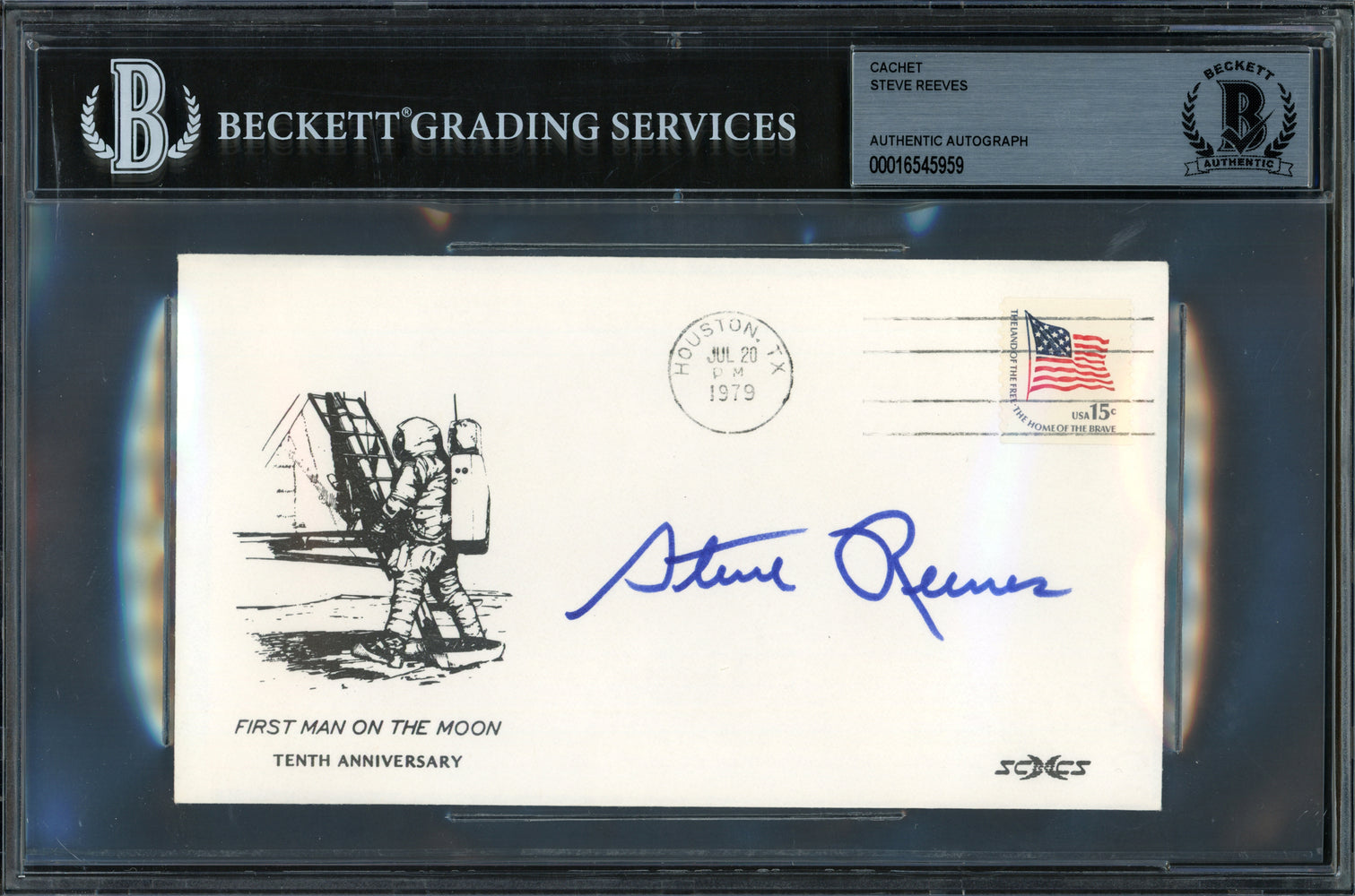 Steve Reeves Autographed 1979 First Day Cover Actor Beckett BAS #16545959